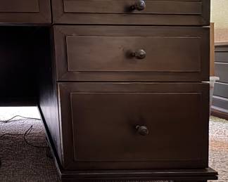 RH Annecy Metal-Wrapped "Executive" Desk in Aged Bronze with Patina. Measures 68" W x 30" D x 30" H. Photo 2 of 5.