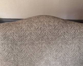 Custom Herringbone Upholstered Executive Desk Chair. Photo 3 of 4. 