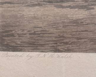 19th Century Aquatint Engraving "We Shall Do It Easily." Measures 38" W x 24" H. Photo 3 of 4.