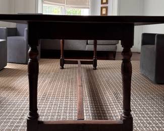 Antique Refractory Frame Table. Measures 96" L x 35:" W x 30.5" H with a 26" Clearance. Photo 5 of 8.