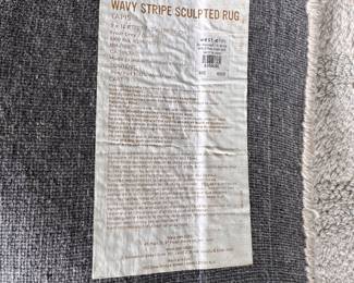 West Elm Wavy Strip Sculpted Rug. Measures 9' x 12' . Photo 2 of 2. 