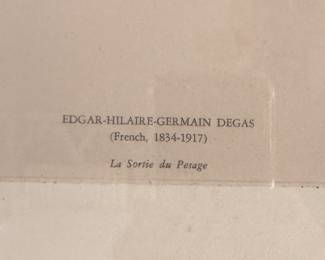 "La Sortie de Pesage" Print by Edgar Degas. Measures 15" x 12". Photo 2 of 2. 