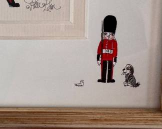 Buckingham Guards Marching. Signed by Artist. Measures 10" x 10" Overall. Photo 2 of 2. 