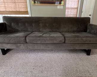 Room & Board André Velvet Upholstered Sofa. Measures 101" W x 36" D.  Photo 1 of 6. 