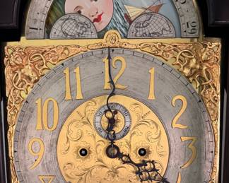 Elliott of London English Mahogany Grandfather Clock. Measures 96" H. Photo 3 of 3.