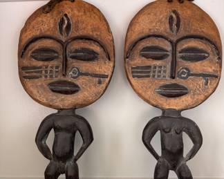 Carved Wood Fertility Dolls. 