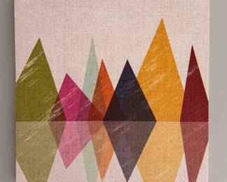 Graphic Art Canvas. Measures 20" x 20". 