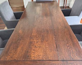 Antique Refractory Frame Table. Measures 96" L x 35:" W x 30.5" H with a 26" Clearance. Photo 7 of 8.