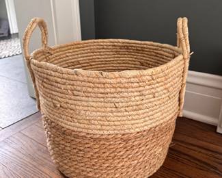 Woven Natural Fiber Basket. 