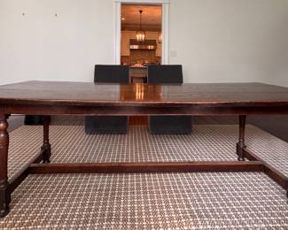 Antique Refractory Frame Table. Measures 96" L x 35:" W x 30.5" H with a 26" Clearance. Photo 3 of 8.