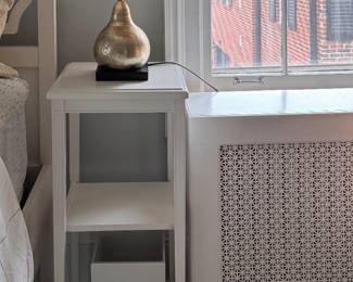 Vintage Side Table Painted White. Measures 14" x 14" x 30" H. Photo 1 of 2. 