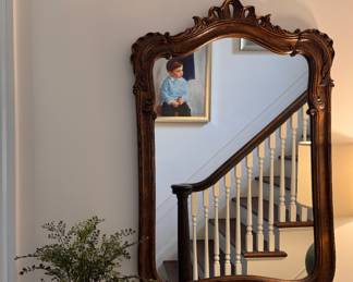Henredon Vilandry Collection French-Style Dark Walnut Mirror. Measures 30" W x 44" H. Photo 1 of 3. 