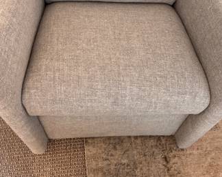 Set of Four Like New Highland House "Dar" Club Chairs (Down & Foam Wrapped).  Each Measures 27" W x 34" D. Photo 2 of 4. 