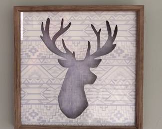 Deer Cut Out Artwork. Measures 15" x 15". 