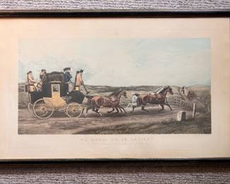 19th Century Aquatint Engraving "We Shall Do It Easily." Measures 38" W x 24" H. Photo 1 of 4. 