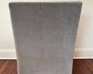Set of 6 RH Ellison Track Arm Dining Chair in Light Grey Velvet Upholstery. On Casters. Each Measures 24" W x 26" D with 19" Seat Height. Photo 3 of 3.