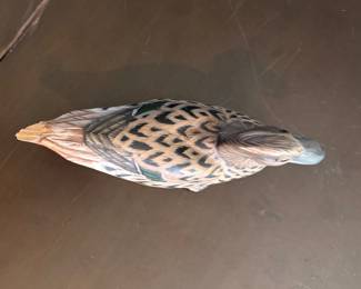 Small Carved Duck Figurine. Photo 2 of 3. 