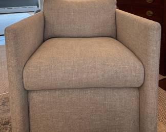 Set of Four Like New Highland House "Dar" Club Chairs (Down & Foam Wrapped).  Each Measures 27" W x 34" D. Photo 1 of 4. 