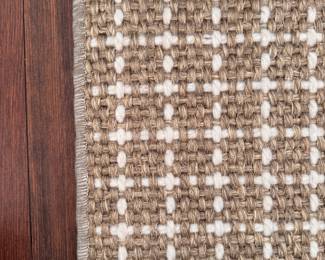 Natural Fiber "Checkered" Jute Rug. Measures 9' x 12". Photo 2 of 3. 