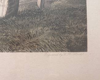19th Century Aquatint Engraving "We Shall Do It Easily." Measures 38" W x 24" H. Photo 2 of 4.
