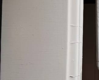 Vintage Side Table Painted White. Measures 14" x 14" x 30" H. Photo 2 of 2.