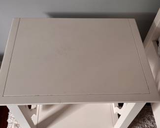 Pottery Barn Lattice Bedside Table. Measures 20" x 16" x 24" H. Photo 2 of 3.