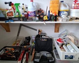 HOME CHEMICALS, SPONGES, FIXIT STUFF, FIRST AID SUPPLIES