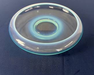 Fostoria Seascape Blue Opalescent Round Dish Bowl