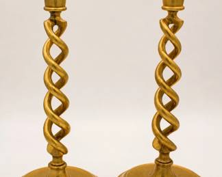 brass candlesticks enhanced