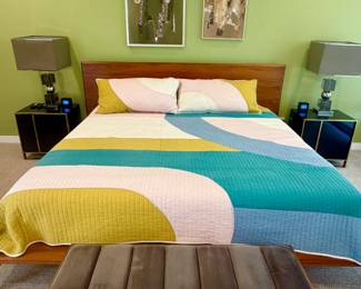 West Elm Cal King bed. super clean mattress