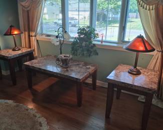 Matching Coffee Table and 2 end tables
