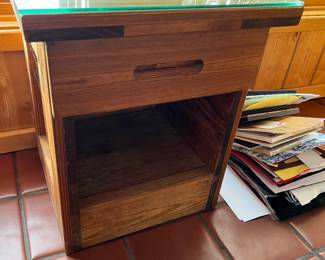 Solid wood side table