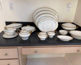 Several serving pieces