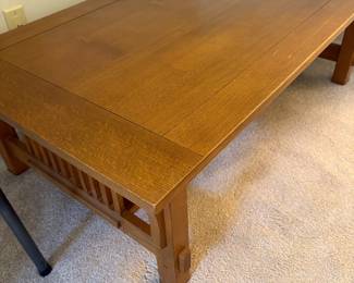 Mission style coffee table with matching end tables