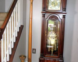 Sligh Tallcase Clock, Hat Rack