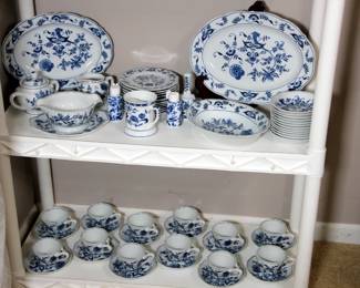 57 pcs. Blue Danube China