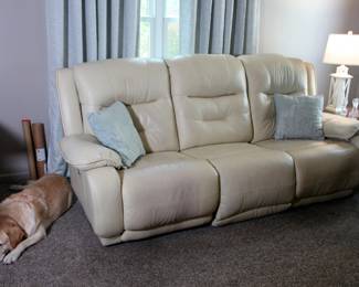 Leather Reclining Sofa