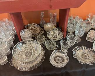 Mix of Crystal cut glass