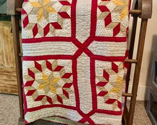 Antique Quilt and Stand
