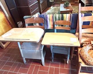 vintage children's school desk 