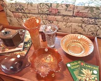 Marigold carnival glass 
