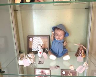 vintage baby dolls , baby shoes 