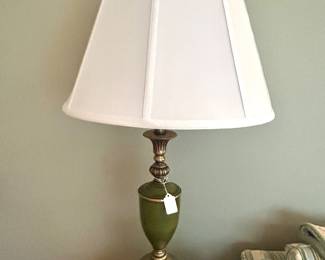 green urn lamp 