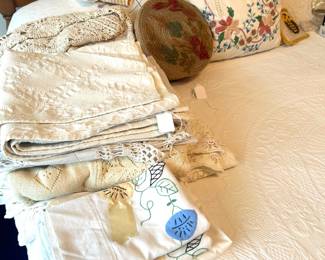 table cloths, pillow covers 