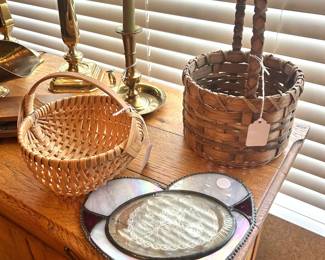 home made baskets stained glass 