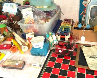 checkers, toy corelle ware, 