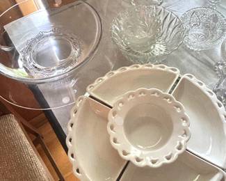 vintage white dip tray 