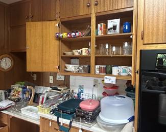 mugs, glasses, tupperware
