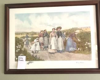 large Jennie Brdownscombe Berry pickers print 