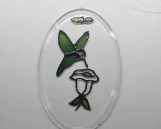 hummingbird stained glass